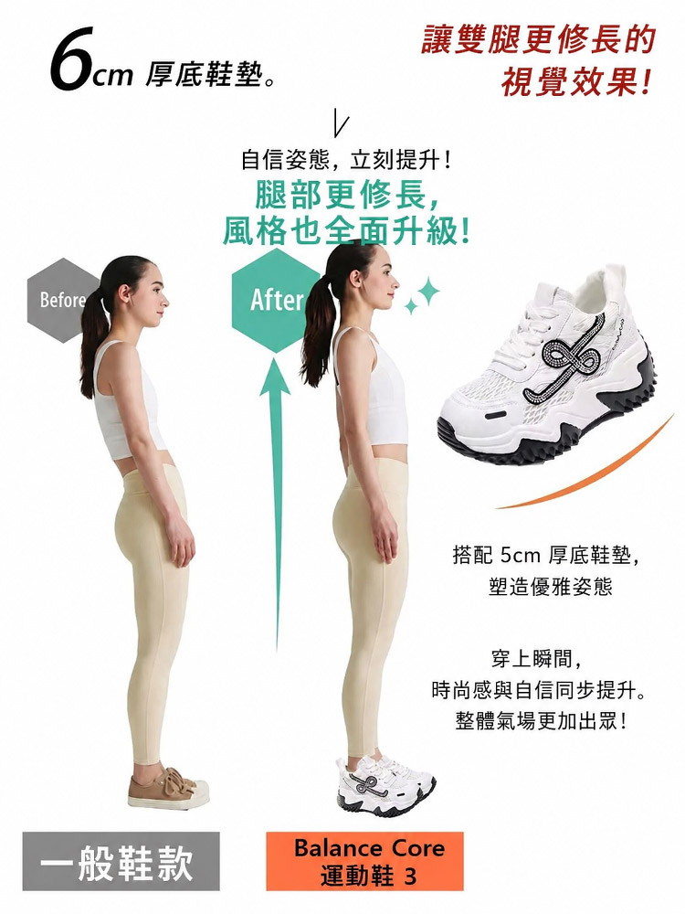 鬆糕運動休閒厚底老爹鞋女