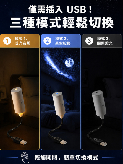 星空投影夜燈