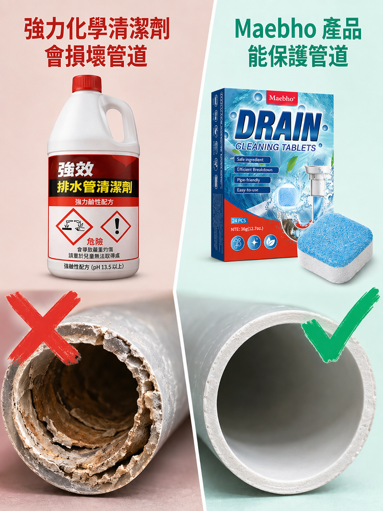 高濃縮排水管泡騰清潔片