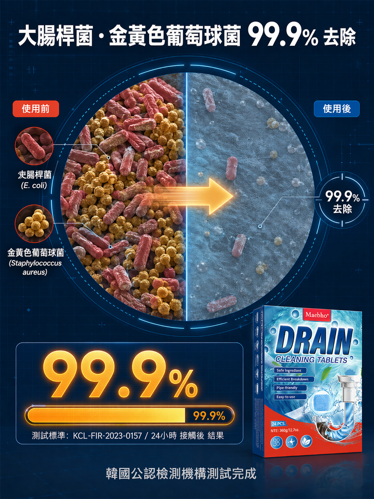 高濃縮排水管泡騰清潔片