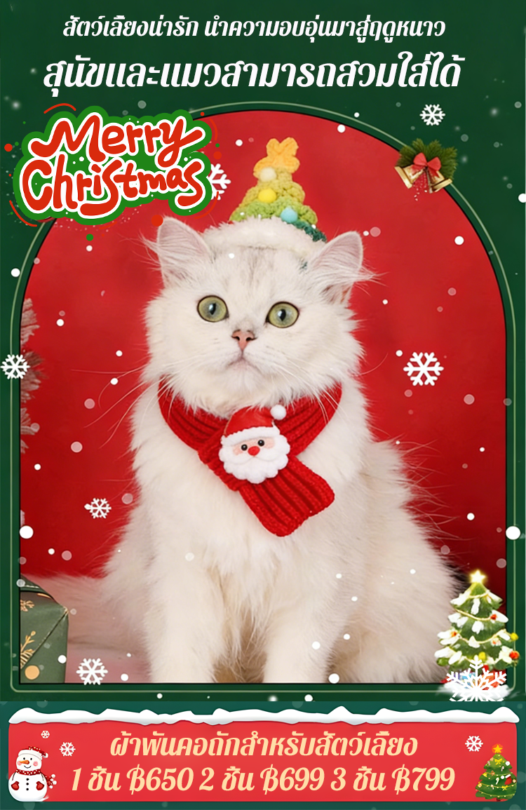 🎄🤶 ผ้าพันคอคริสต์มาส! ใช้งานง่ายและดีไซน์น่ารัก ไอเท็มที่ต้องมีสำหรับคริสต์มาสและปีใหม่!
