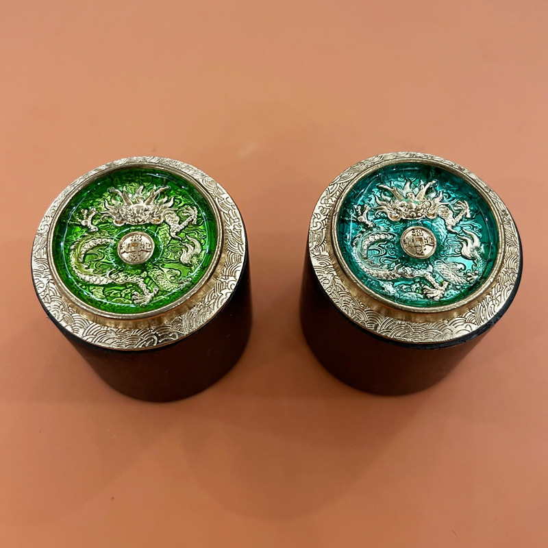 黑檀木景泰藍蓋置鐵壺紫砂壺蓋擱置蓋碗茶壺實木蓋托茶漏托道配件