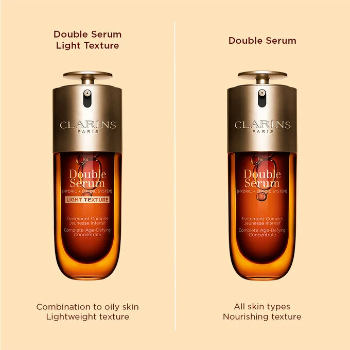 Clarins Double Serum 50ml (Classic / Light Texture) - Your Anti Aging Solution!