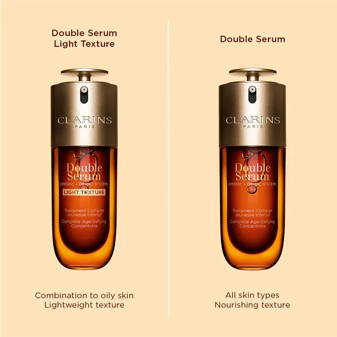 Clarins Double Serum 50ml (Classic / Light Texture) - Your Anti Aging Solution!