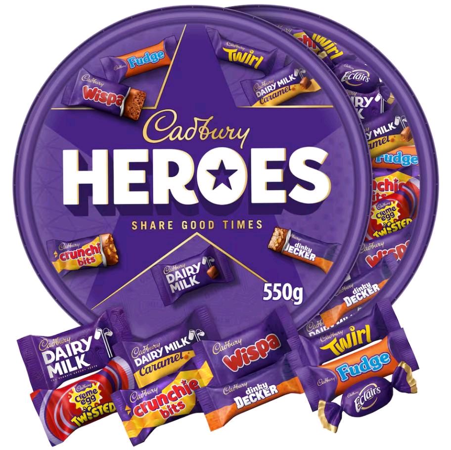 Cadbury Heroes Gift Box 550g / Cadbury Roses Chocolate Tub 550g
