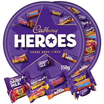 Cadbury Heroes Gift Box 550g / Cadbury Roses Chocolate Tub 550g