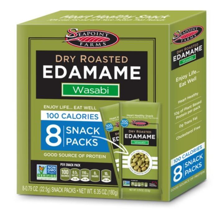 Edamame Snack Packs - 8 x 22.5g - Available in Wasabi / Seasalt