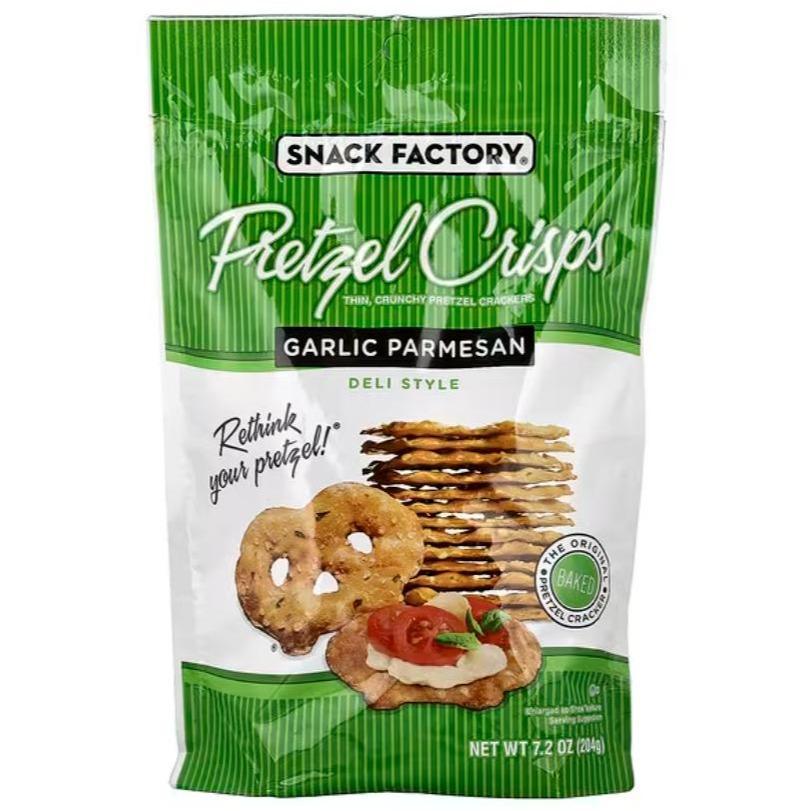 Snack Factory Pretzel Crips 204g - Honey Mustard & Onion / Garlic Parmesan / Original