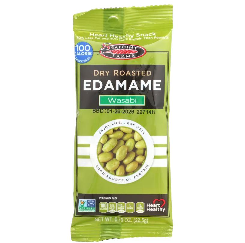 Edamame Snack Packs - 8 x 22.5g - Available in Wasabi / Seasalt