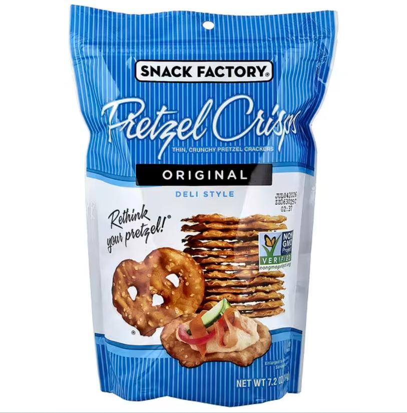 Snack Factory Pretzel Crips 204g - Honey Mustard & Onion / Garlic Parmesan / Original