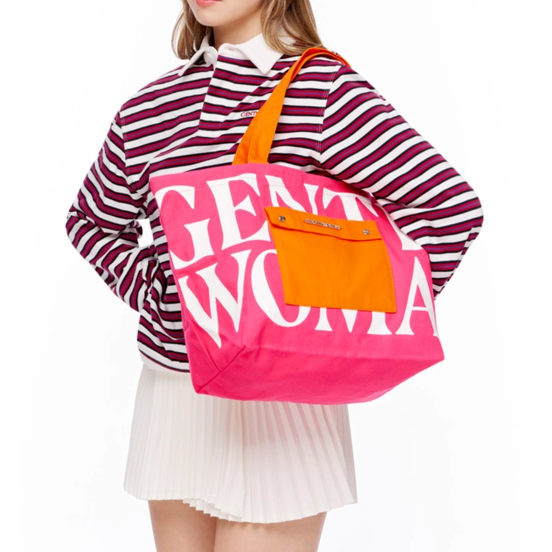 (STARBUY] GENTLEWOMEN Painted Wall Tote - Pink