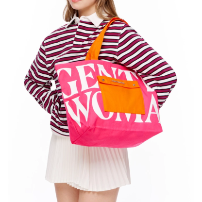 (STARBUY] GENTLEWOMEN Painted Wall Tote - Pink