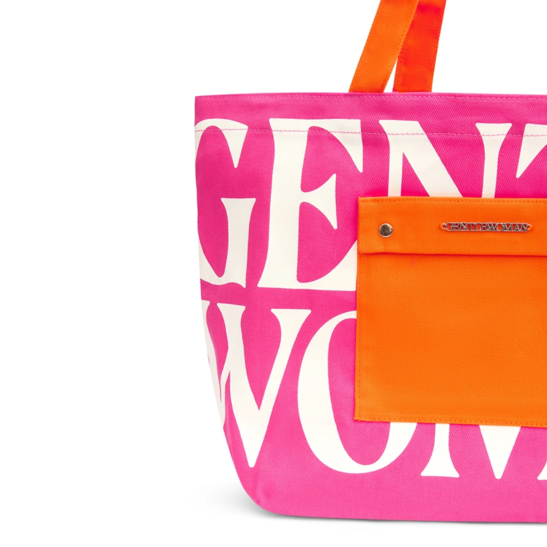 (STARBUY] GENTLEWOMEN Painted Wall Tote - Pink