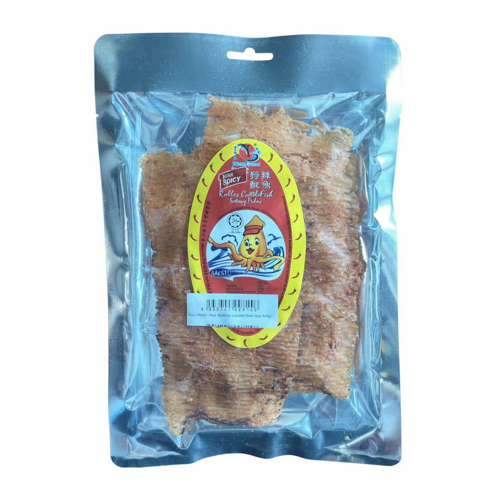 Sotong Pedas Roller Cutterfish, Extra Spicy, 60gm