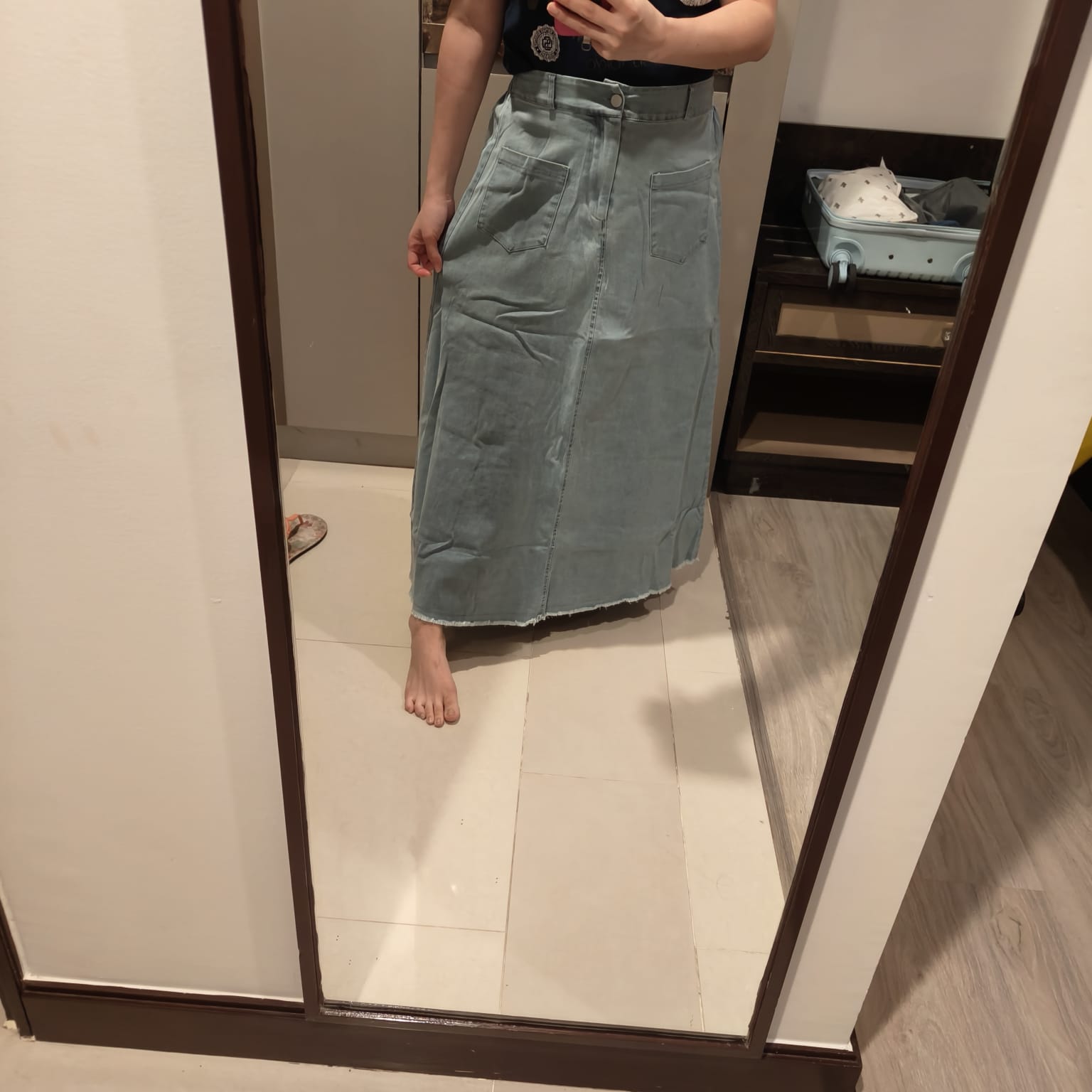 [Bangkok Live] Denim Long Skirt