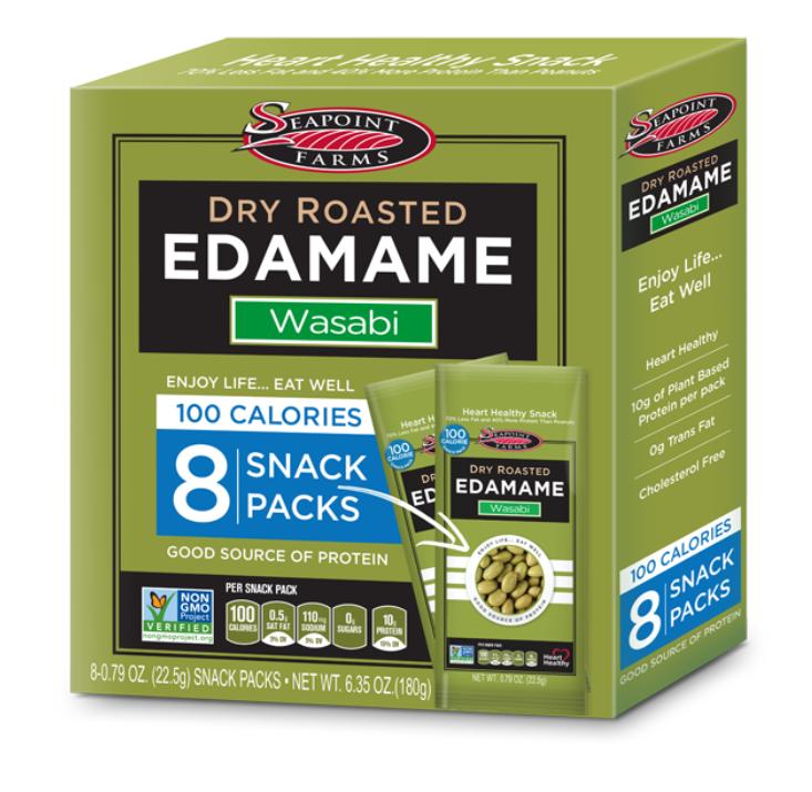 Edamame Snack Packs - 8 x 22.5g - Available in Wasabi / Seasalt