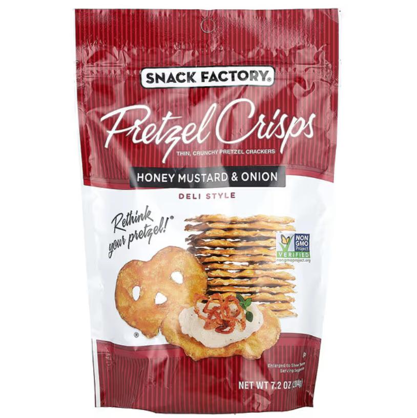 Snack Factory Pretzel Crips 204g - Honey Mustard & Onion / Garlic Parmesan / Original