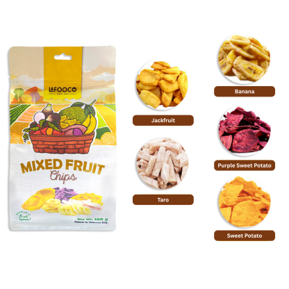 Lafooco Natural Fruit Chips, 100g - Product of Vietnam