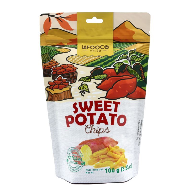 Lafooco Natural Fruit Chips, 100g - Product of Vietnam