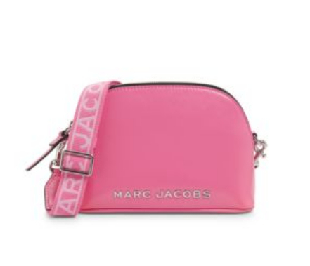  Marc Jacobs Small Dome Leather Crossbody Bag - Petal Pink