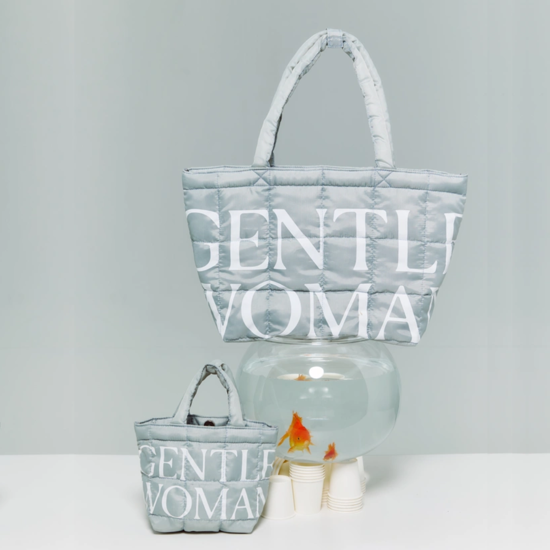 Gentlewoman Puffer Bag - Black / Grey / Cream