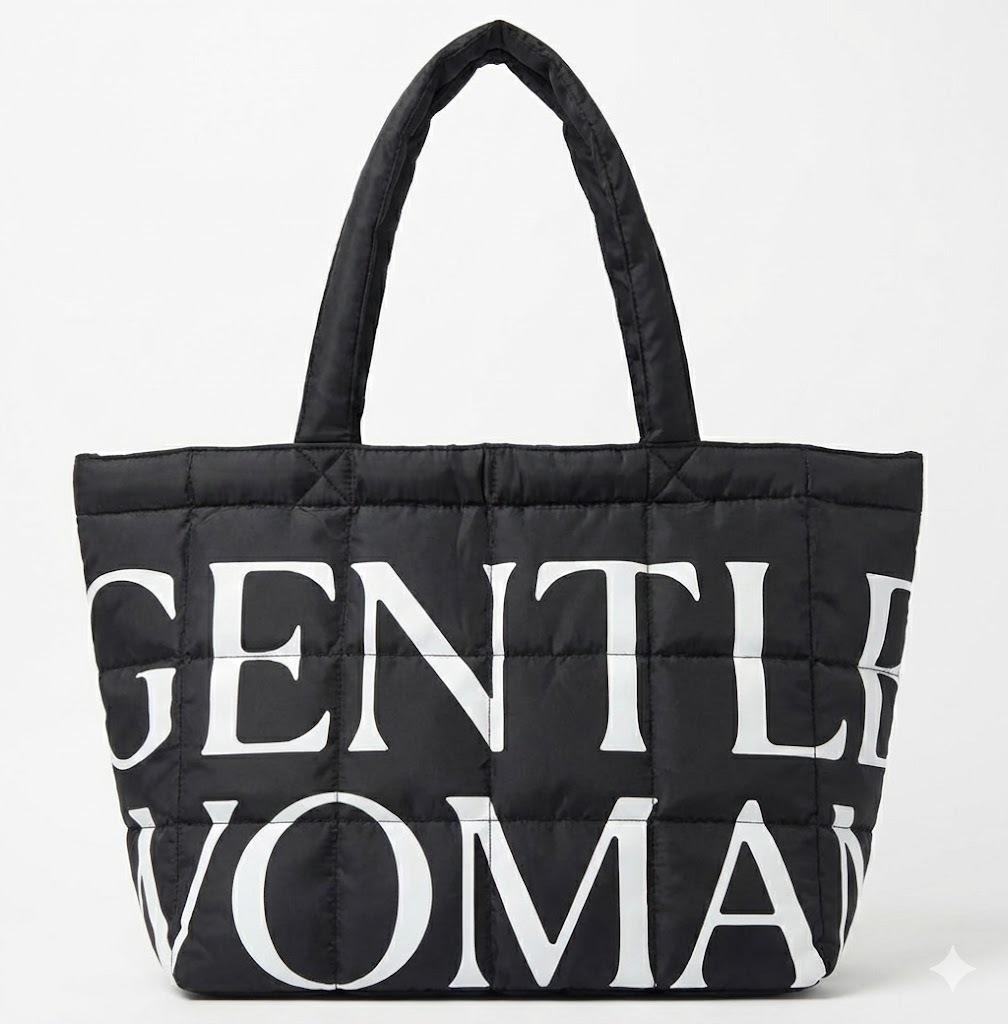 Gentlewoman Puffer Bag  - Black / Grey / Cream