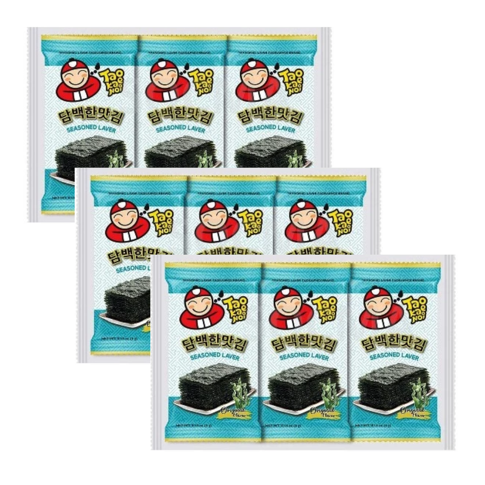 Tao Kae Noi Seasoned Laver Seaweed - for Flavorful Dishes or Snacks (Bundle Deal)