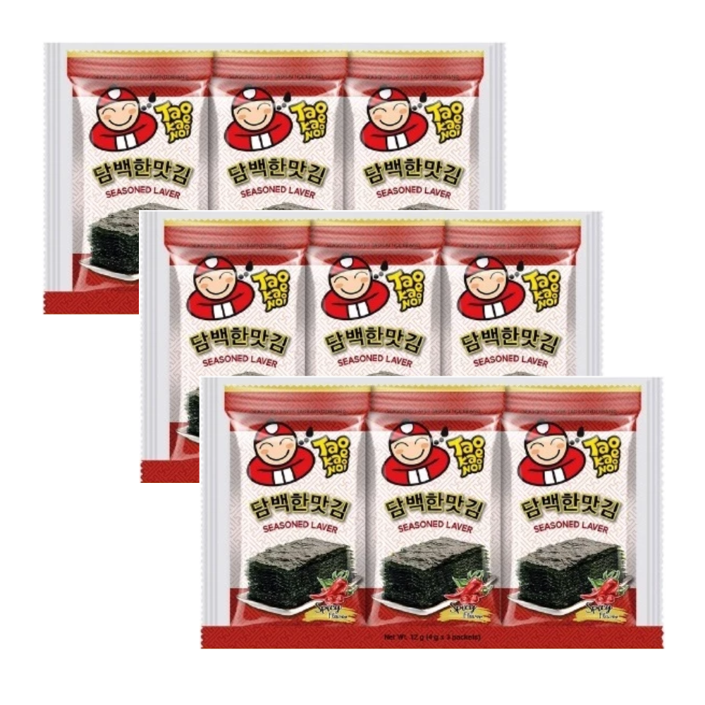 Tao Kae Noi Seasoned Laver Seaweed - for Flavorful Dishes or Snacks (Bundle Deal)