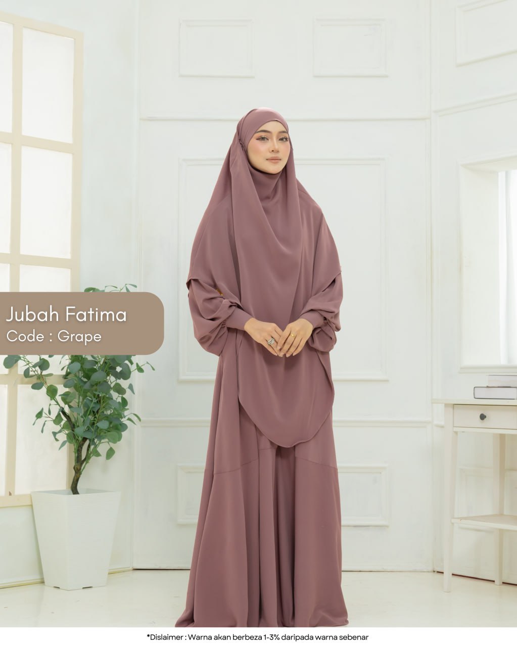 Jubah Fatima (Free Khimar & Niqab)