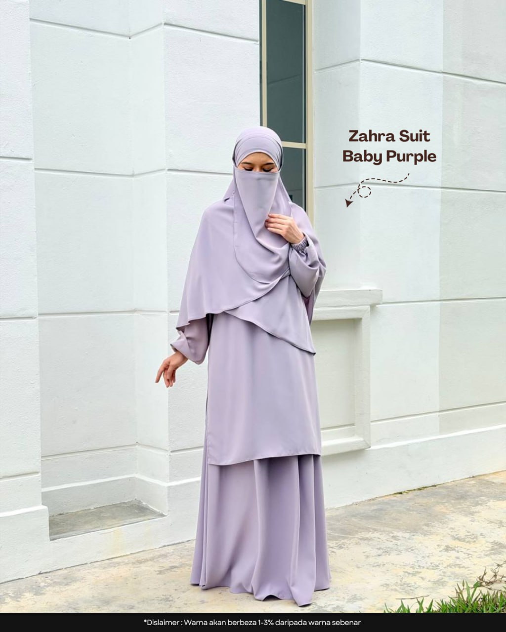Zahra Suit (Blouse, Skirt, Instant Khimar Bawal & Purdah)
