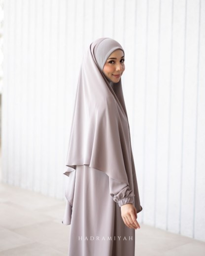 Jubah Asiah (Free Tudung Sarung Berdagu & Niqab 1 Layer)