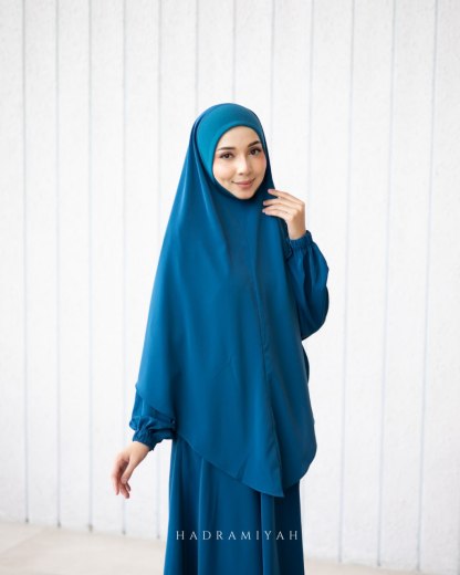 Jubah Asiah (Free Tudung Sarung Berdagu & Niqab 1 Layer)