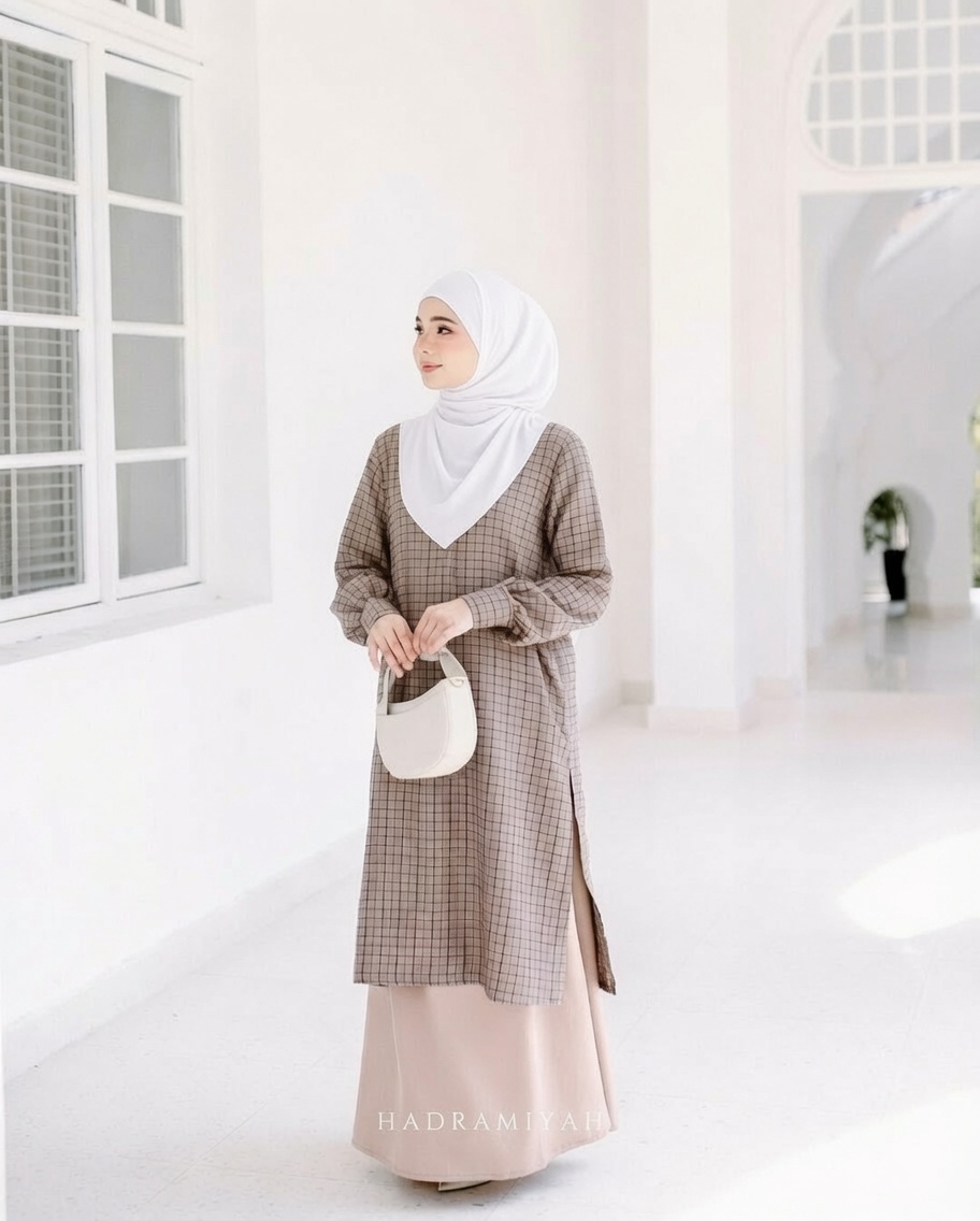 Hadramiyah Melur Blouse Skirt Suit Umrah Travel Muslimah