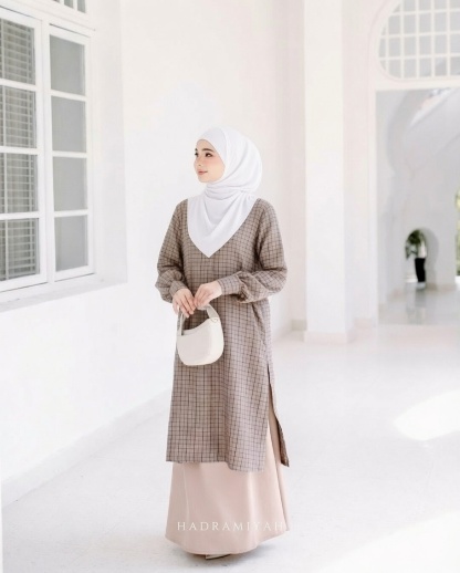 Hadramiyah Melur Blouse Skirt Suit Umrah Travel Muslimah