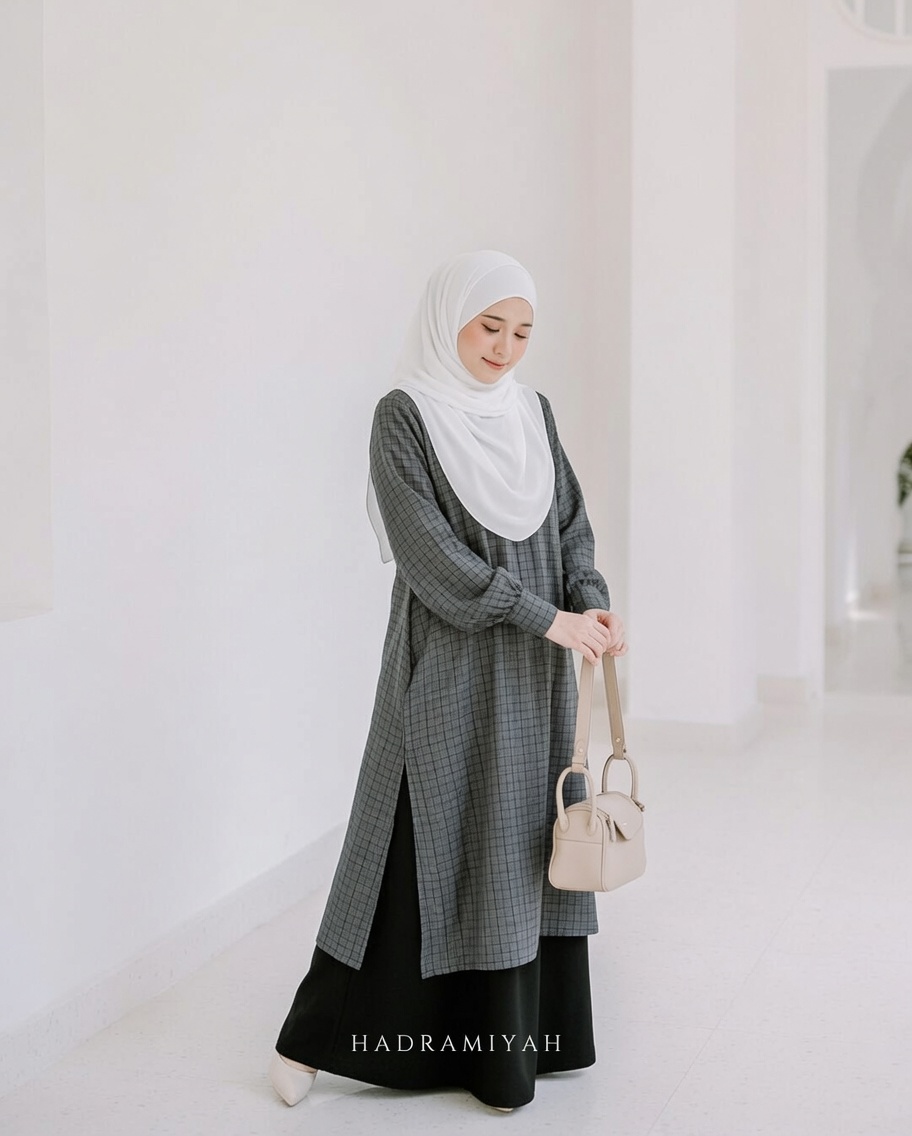 Hadramiyah Melur Blouse Skirt Suit Umrah Travel Muslimah