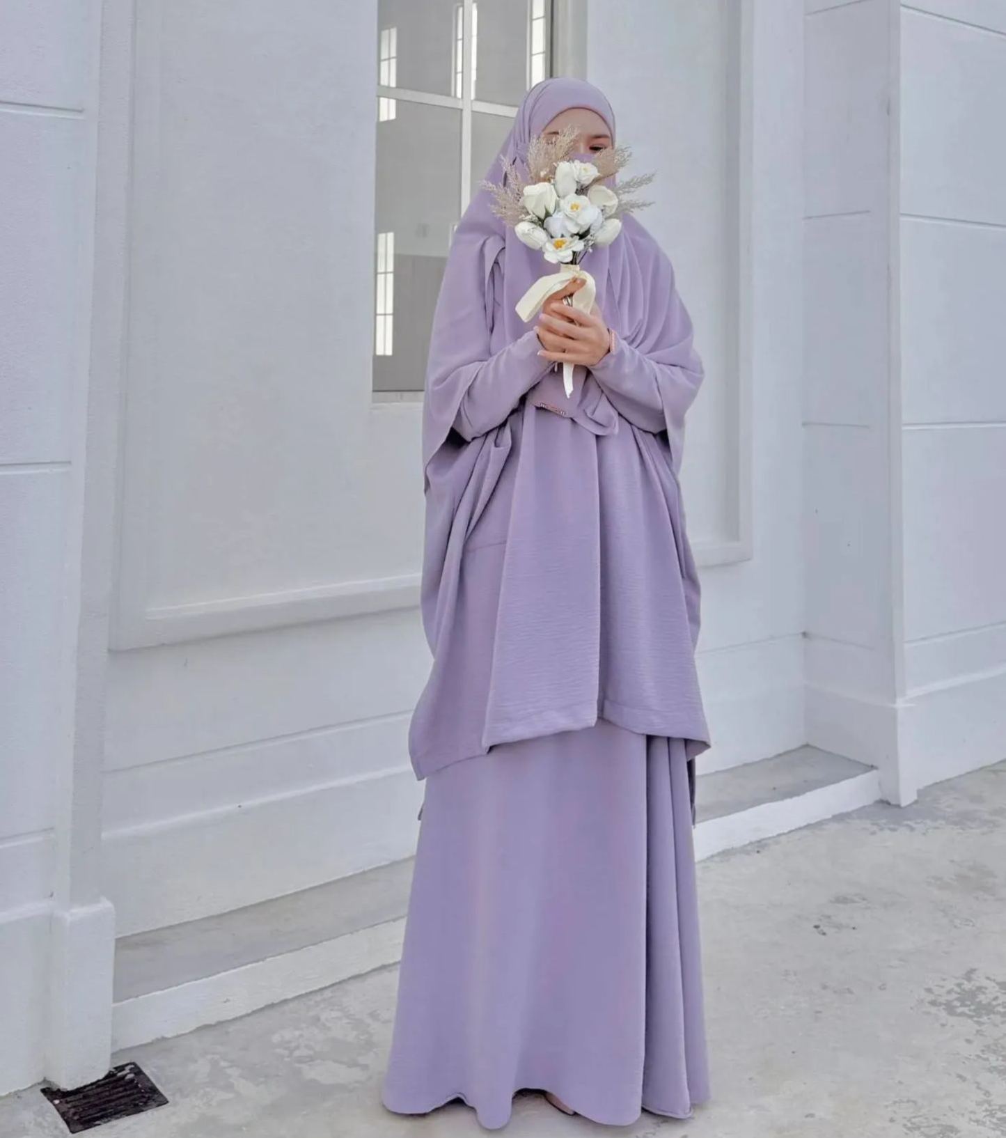Hadramiyah Daisy Blouse Skirt Suit (Blouse & Skirt) Umrah Travel Muslimah