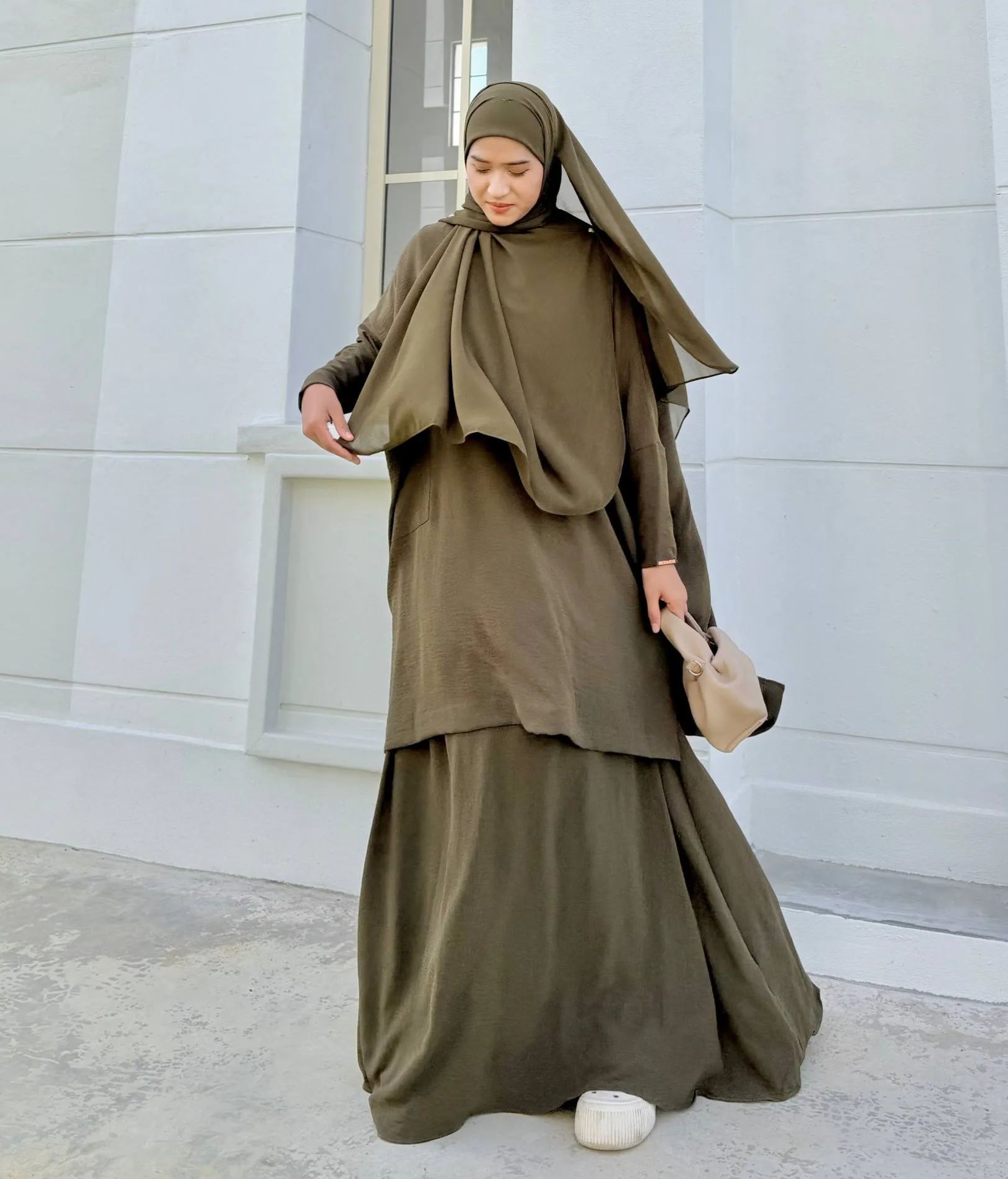 Hadramiyah Daisy Blouse Skirt Suit (Blouse & Skirt) Umrah Travel Muslimah