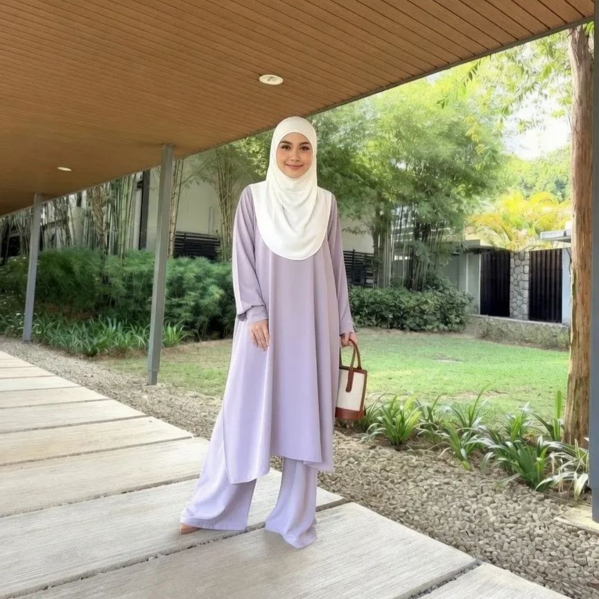 Hadramiyah Huda Suit Umrah Travel Muslimah (Tanpa Tudung)