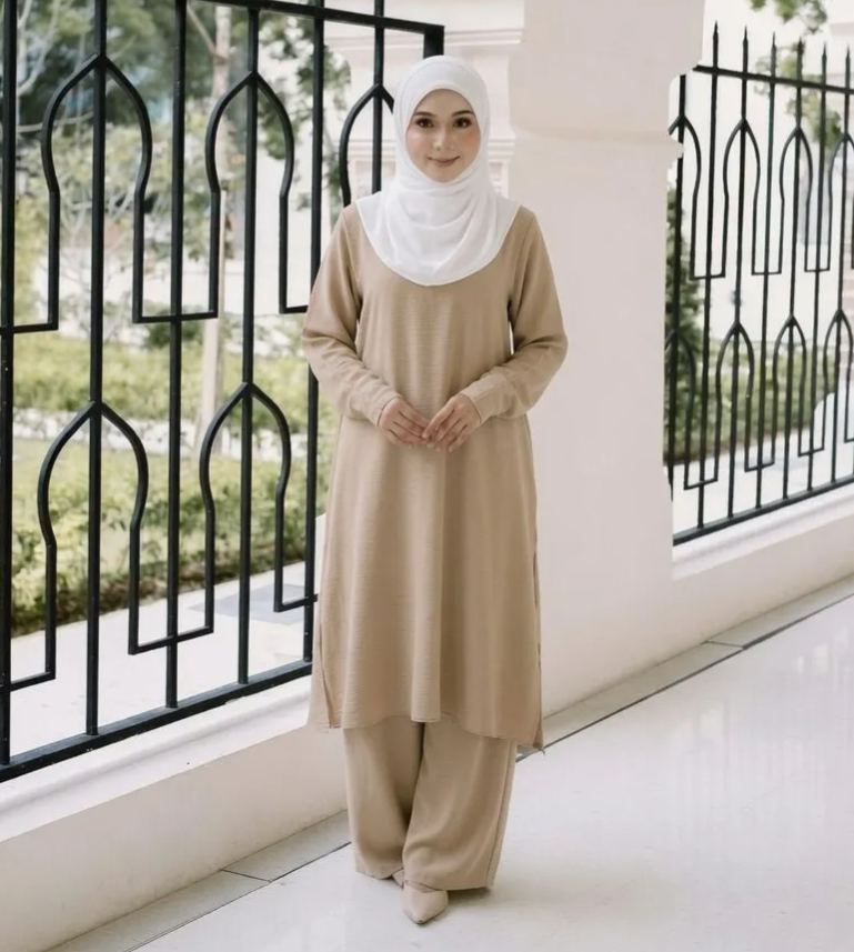Hadramiyah Huda Suit Umrah Travel Muslimah (Tanpa Tudung)