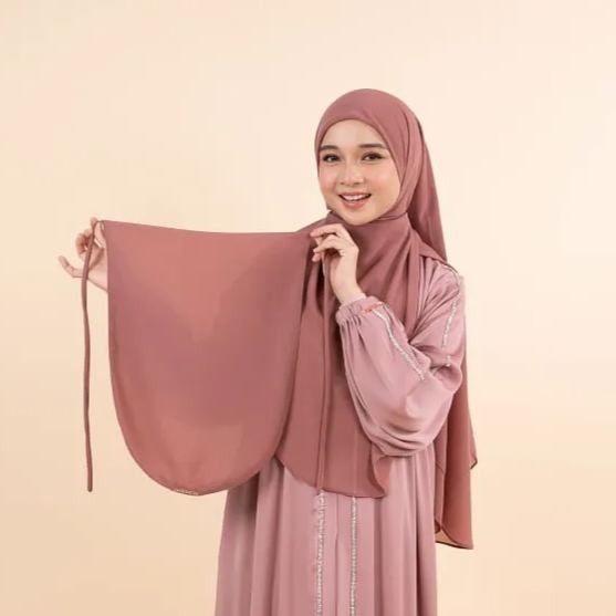 Hadramiyah Purdah Curve Chiffon Umrah Travel Muslimah