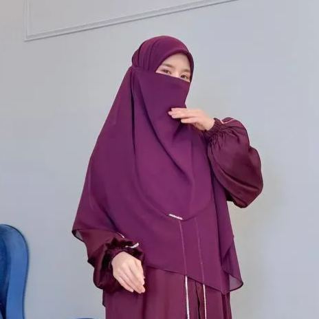 Hadramiyah Purdah Curve Chiffon Umrah Travel Muslimah