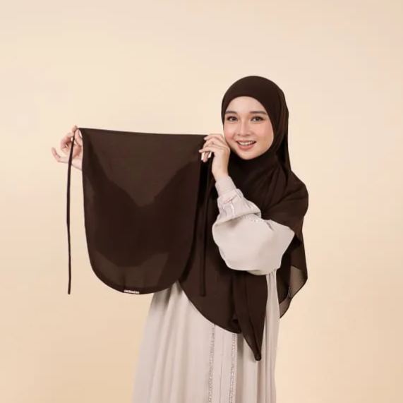 Hadramiyah Purdah Curve Chiffon Umrah Travel Muslimah