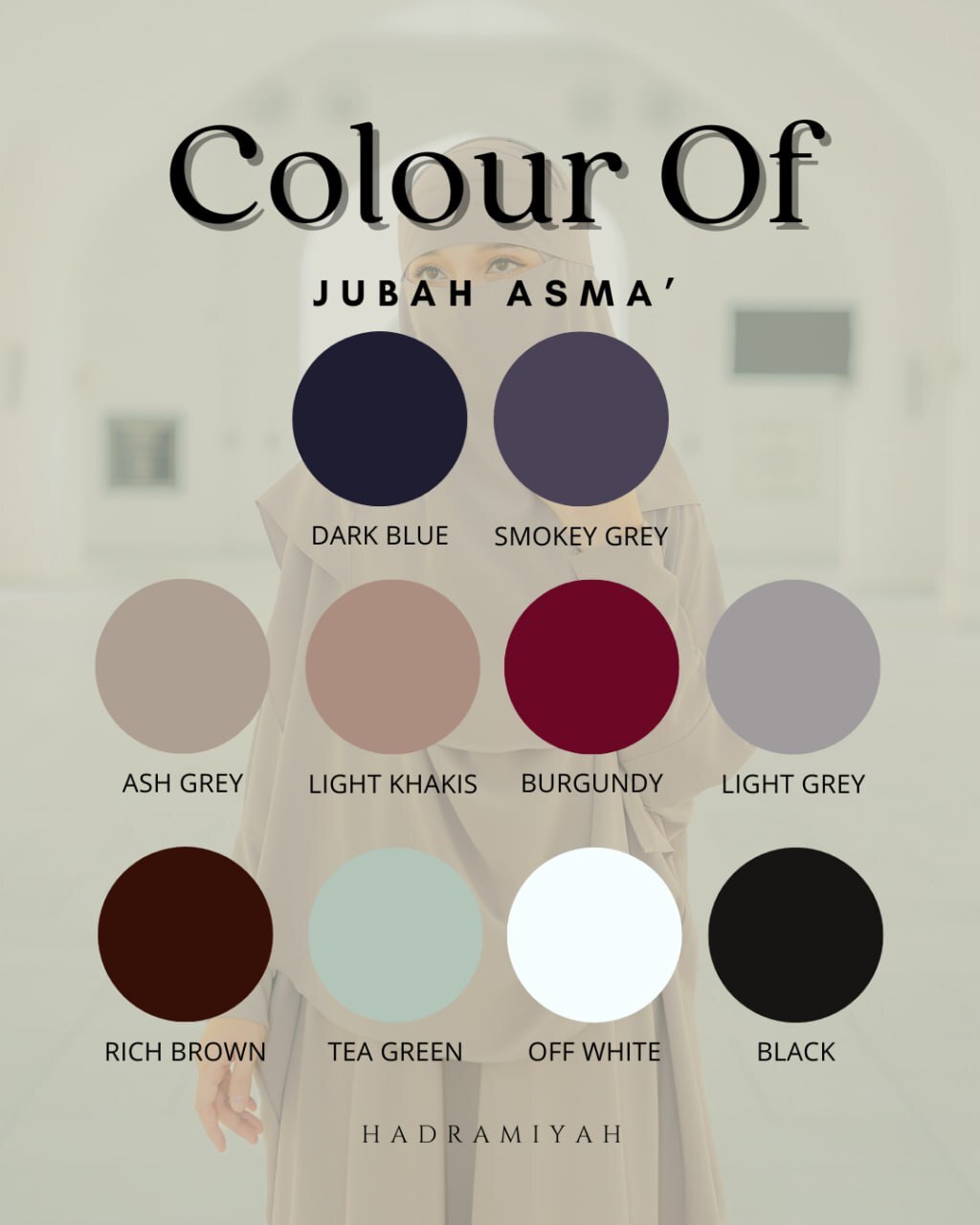 Jubah Asma' (Free Instant Khimar Shawl & Free Niqab)