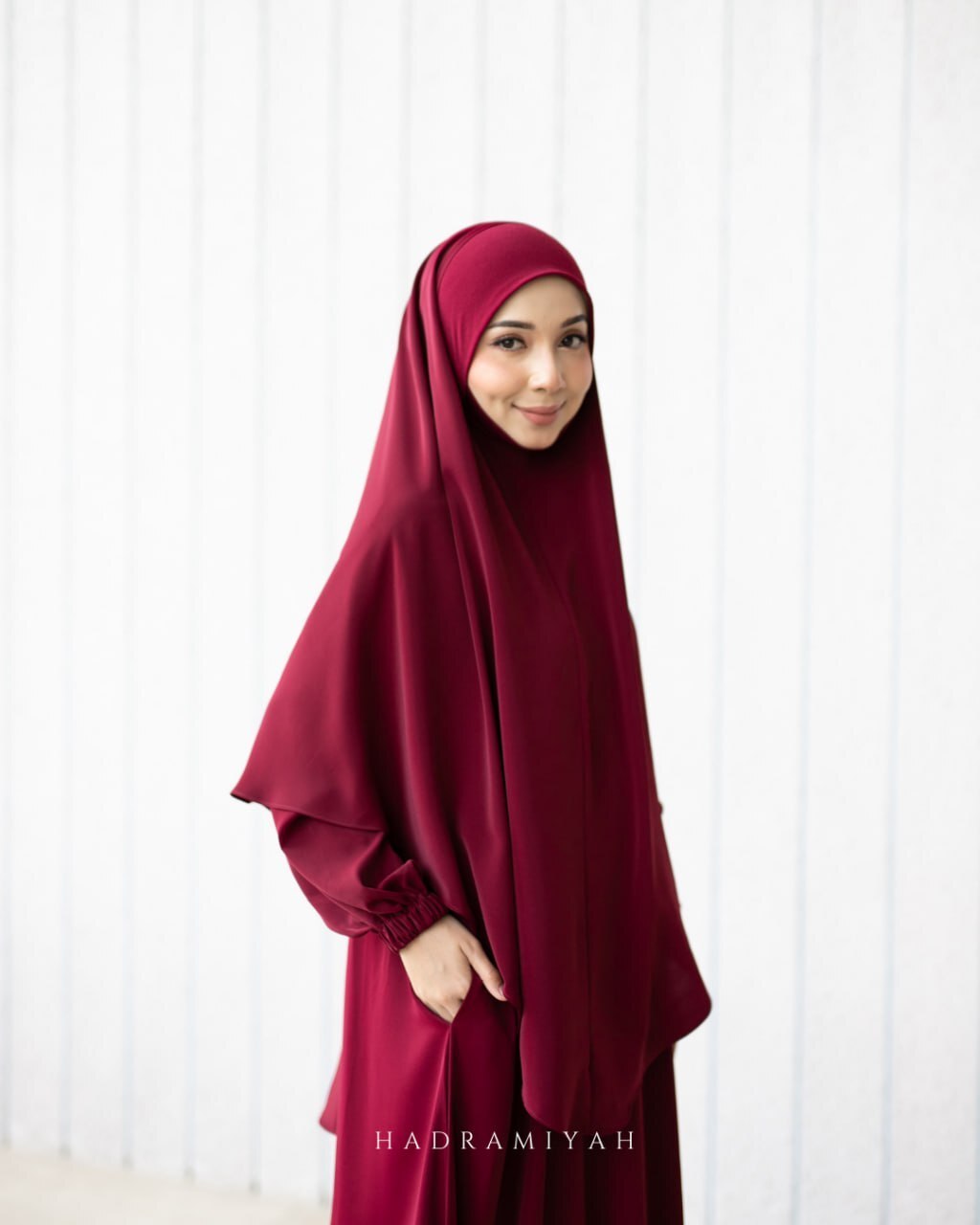 Khimar Sarung Berdagu Asiah Termasuk Niqab 1 Layer