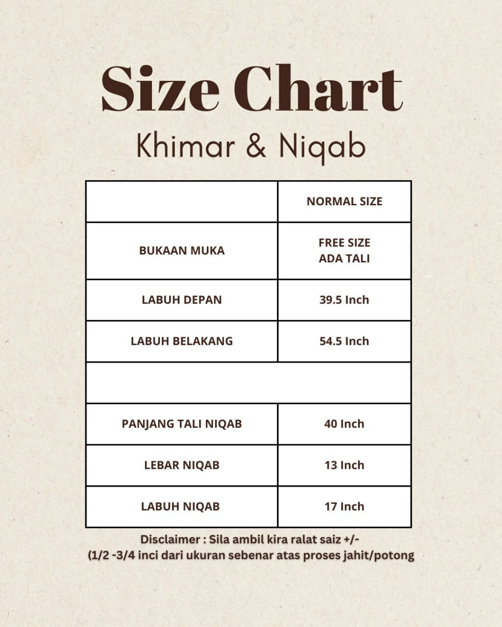 Jubah Hajar (Free Khimar & Niqab)