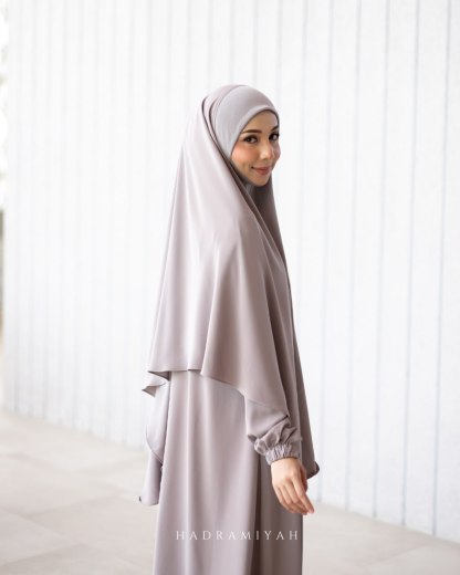 Khimar Sarung Berdagu Asiah Termasuk Niqab 1 Layer