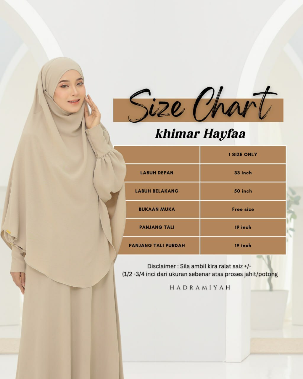 Jubah Hayfaa (Free Khimar & Purdah)