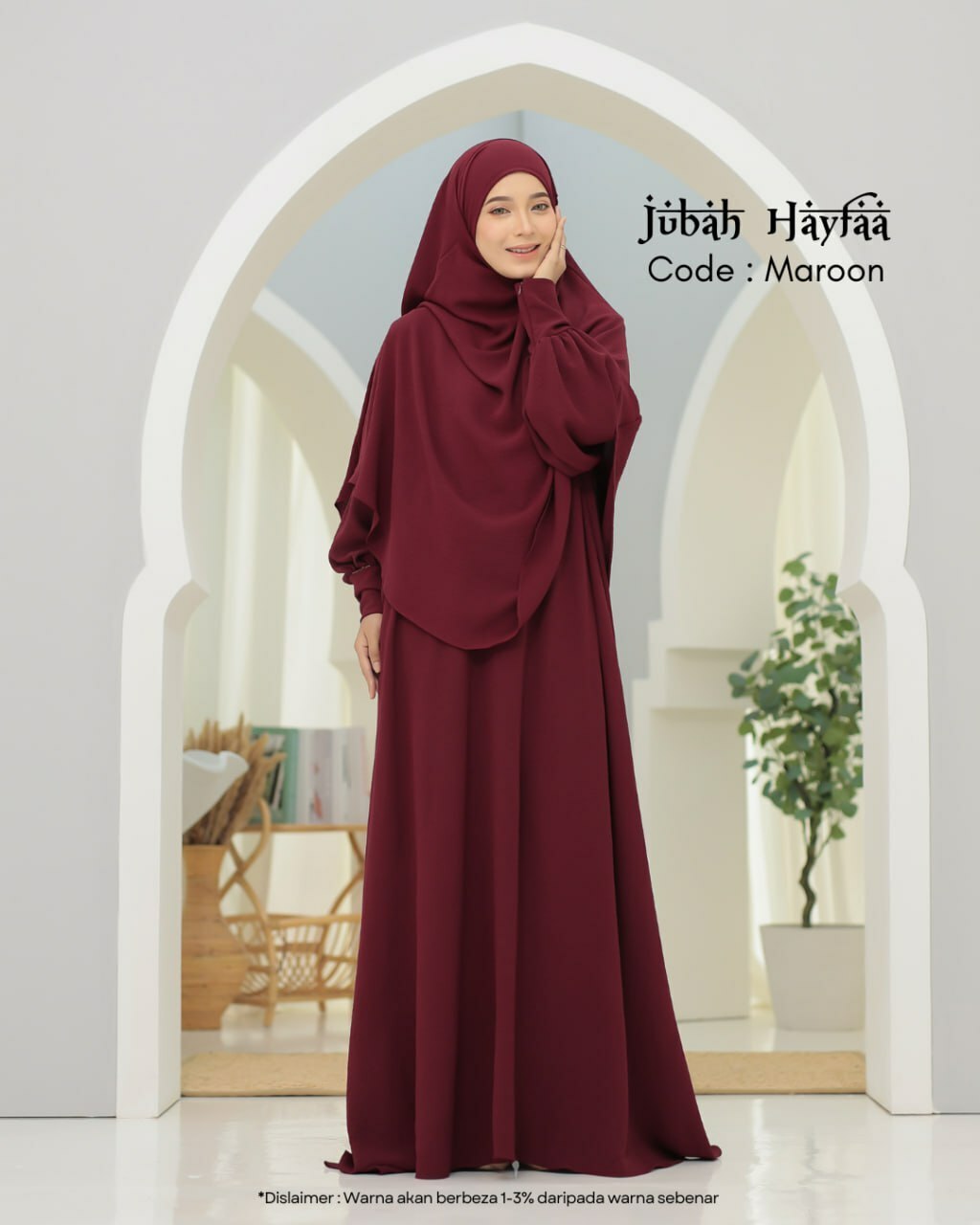 Jubah Hayfaa (Free Khimar & Purdah)