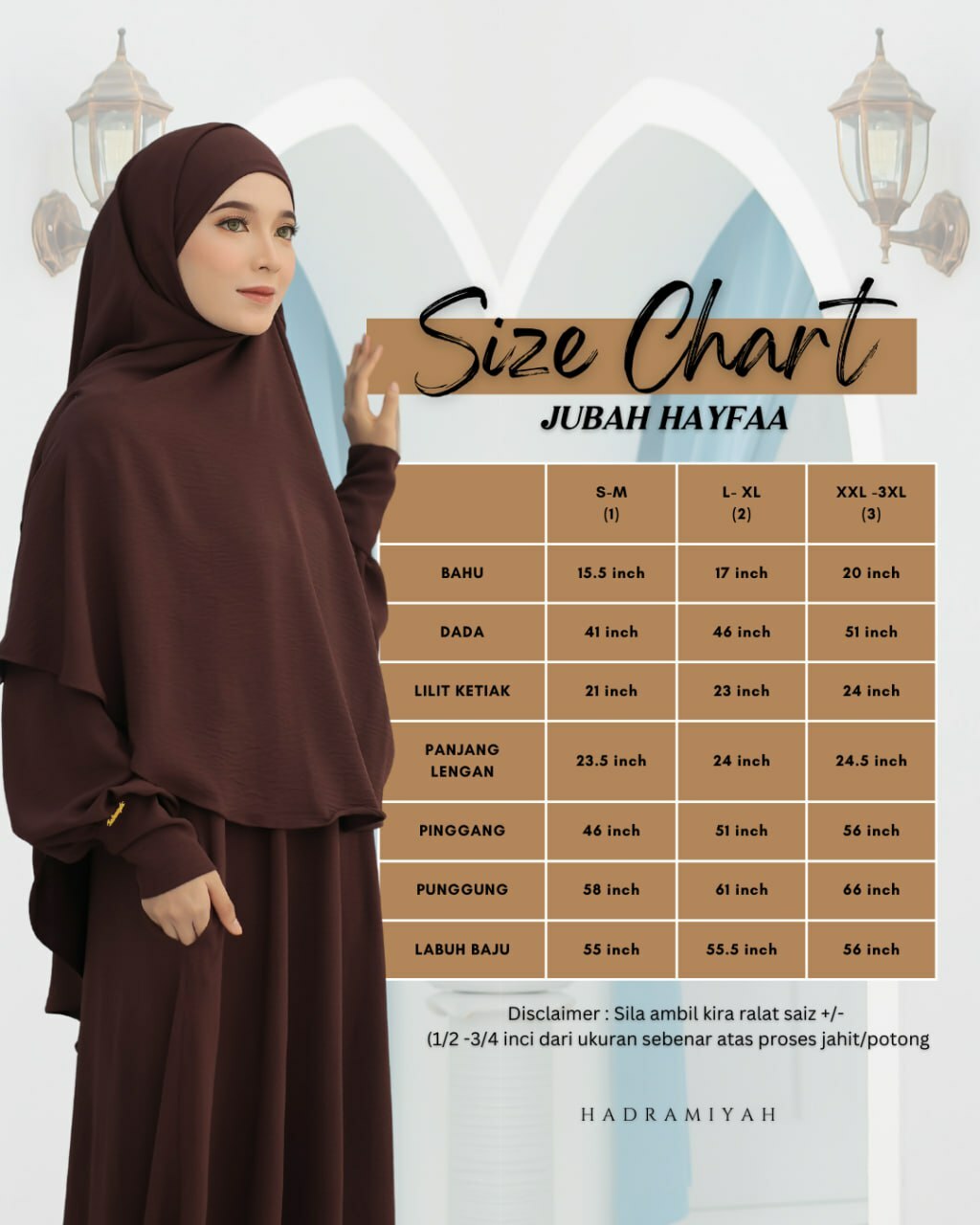 Jubah Hayfaa (Free Khimar & Purdah)