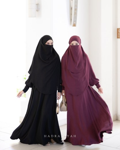 Jubah Hayfaa (Free Khimar & Purdah)